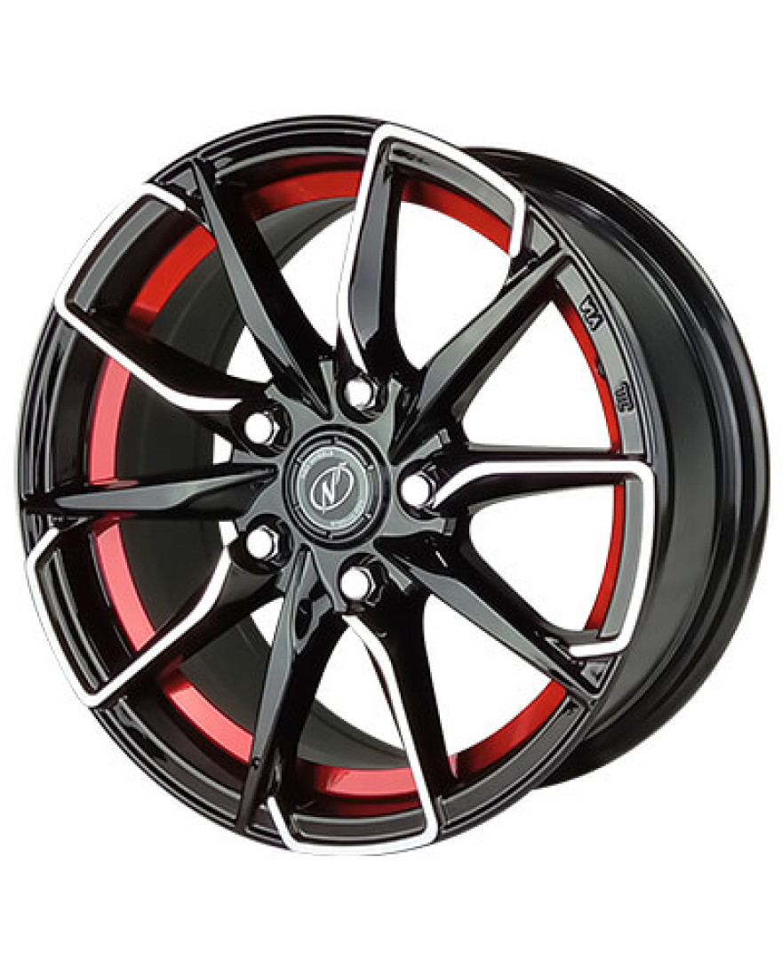 Royal in Black Machined Undercut Red finish. The Size of alloy wheel is 16x7 inch and the PCD is 5x114.3
